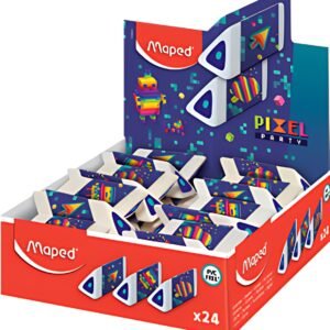 Maped Gomme en plastique Pyramide PIXEL PARTY, présentoir