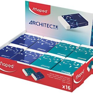 Maped Gomme en plastique ARCHITECTE, présentoir de 16