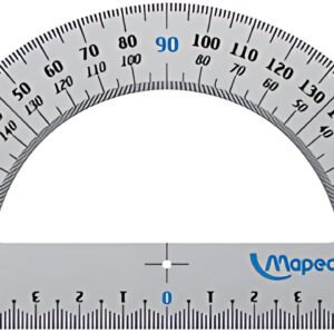 Maped Rapporteur 180 degrés, en aluminium, 120 mm