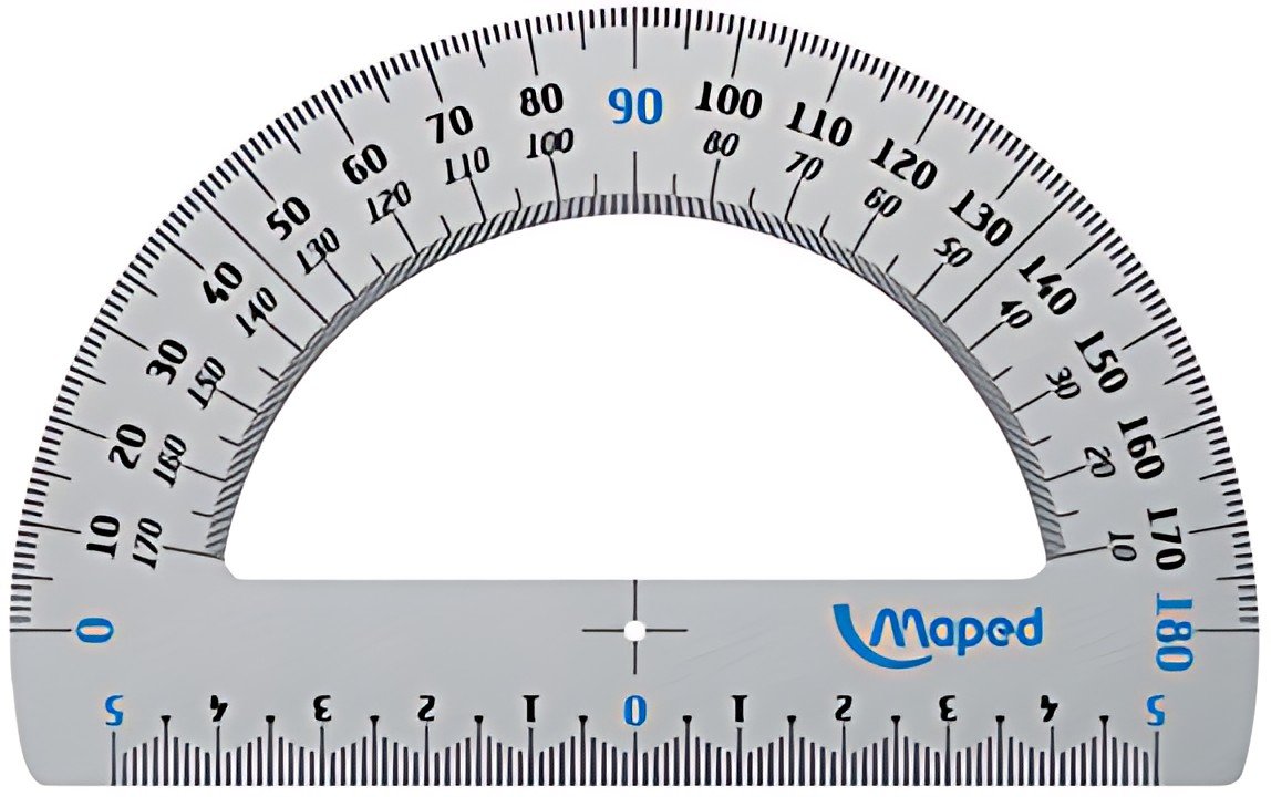 Maped Rapporteur 180 degrés, en aluminium, 120 mm