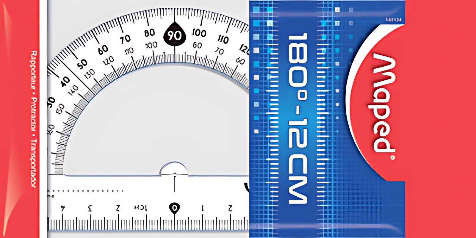 Maped Rapporteur 180 degrés, 120 mm, en plastique