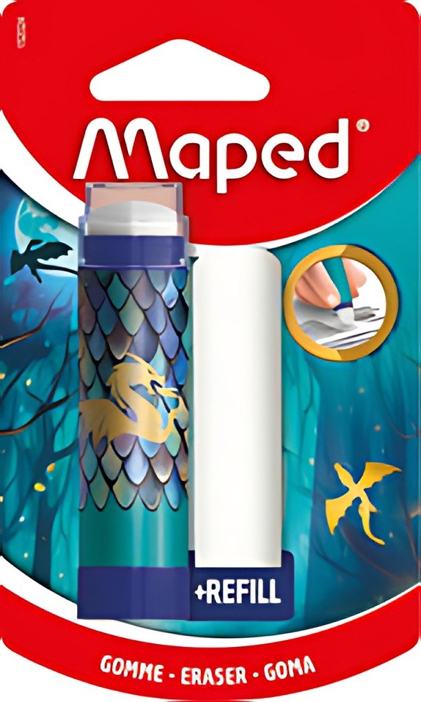 Maped Gomme en plastique DRAGON + recharge, blister