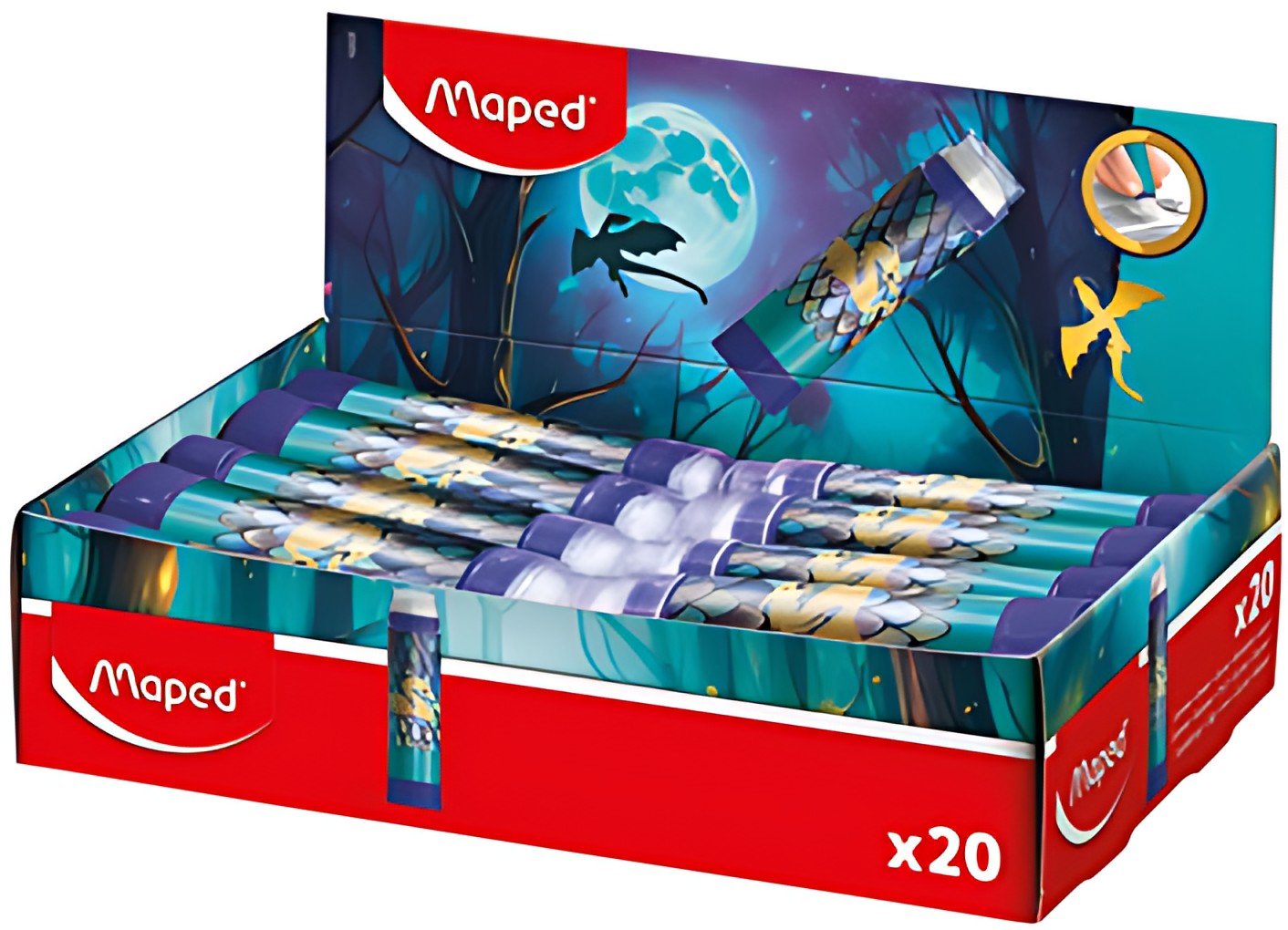 Maped Gomme en plastique DRAGON, présentoir de 20