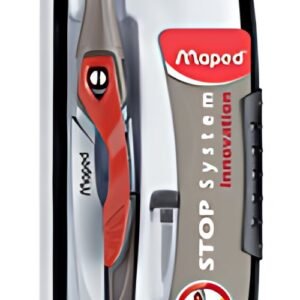 Maped Boîte de compas Stop System, 3 pièces, rouge