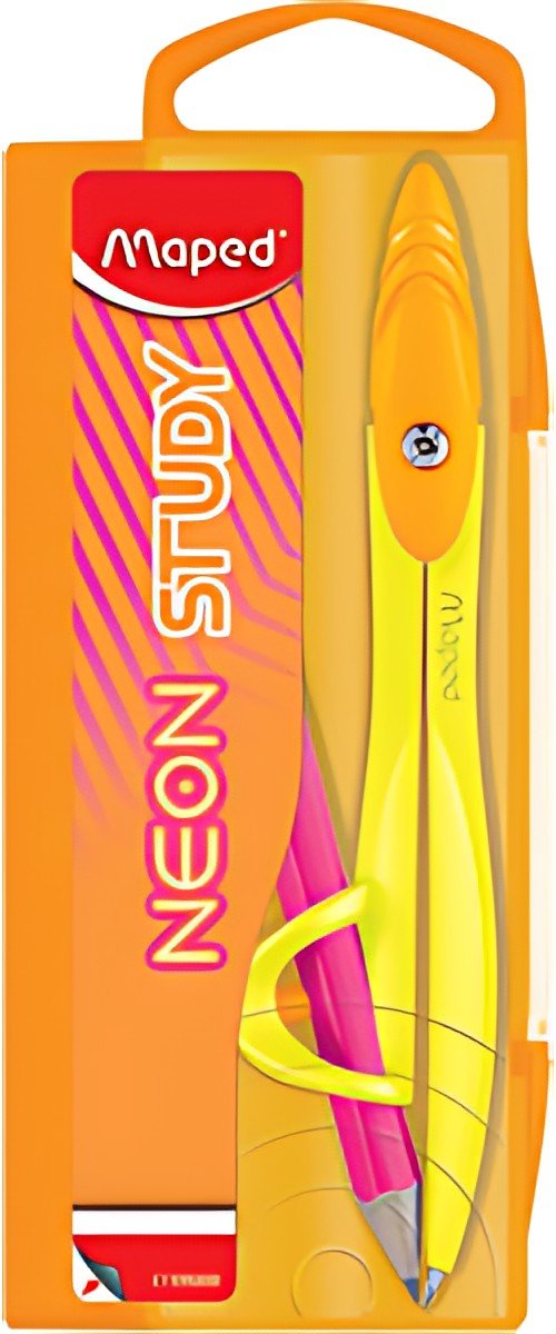 Maped Coffret de compas STUDY NEON, avec bague, assorti