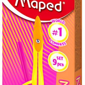 Maped Coffret de géométrie Mathset STUDY NEON, 9 pièces