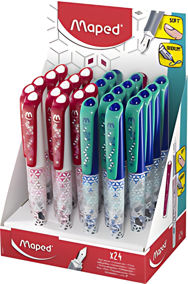 Maped Stylo plume Classic, assorti, présentoir de 24