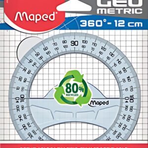 Maped Rapporteur Geometric 360 deg, 120 mm, en plastique