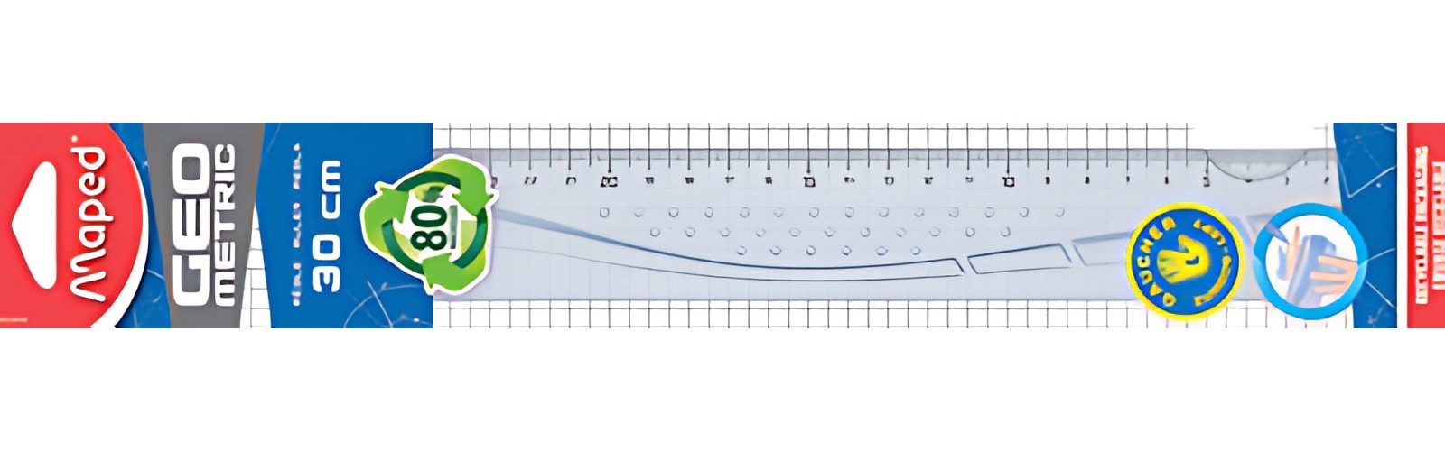 Maped Règle plate Geometric, 300 mm, pour gauchers