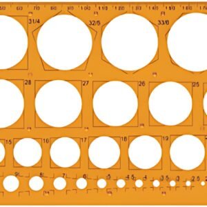 Maped Trace-cercles pairs et impairs de 1 à 35 mm,39 cercles