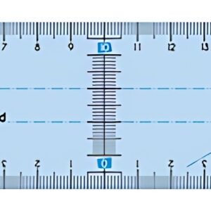 Maped Outil de traçage règle équerre 2en1, bleu transparent