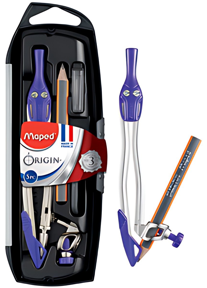 Maped Boîte de compas, 5 pièces, assorti