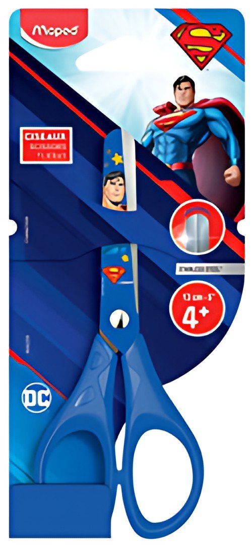 Maped Ciseaux SUPERMAN, rond, 130 mm, bleu