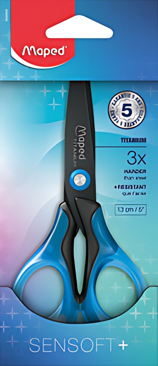 Maped Ciseaux Sensoft +, longueur: 130 mm, pour droitiers