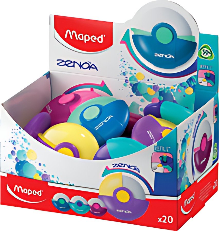 Maped Gomme en plastique Zenoa, présentoir de 20