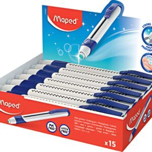Maped Crayon gomme Gom-Pen, blanc/bleu, présentoir de 15