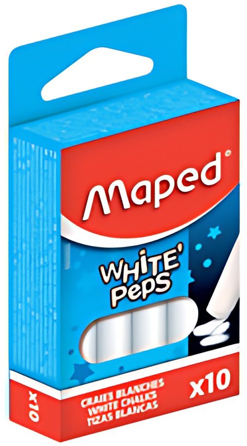 Maped Craie pour tableau WHITE'PEPS, rond, blanc
