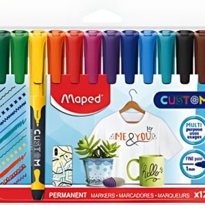 Maped Marqueur permanent CUSTOM, étui de 12