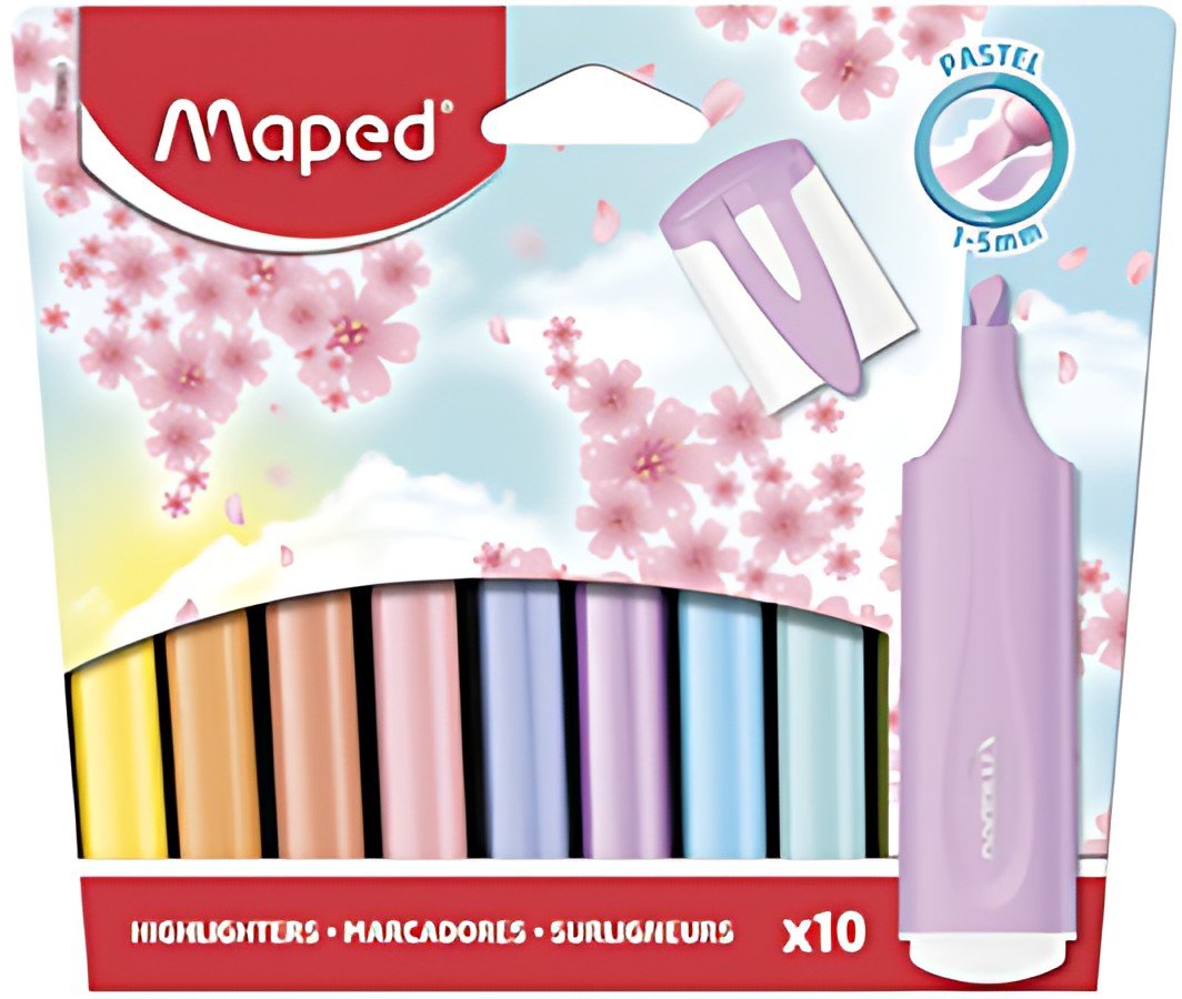 Maped Surligneur FLUO'PEPS PASTEL, blister de 10