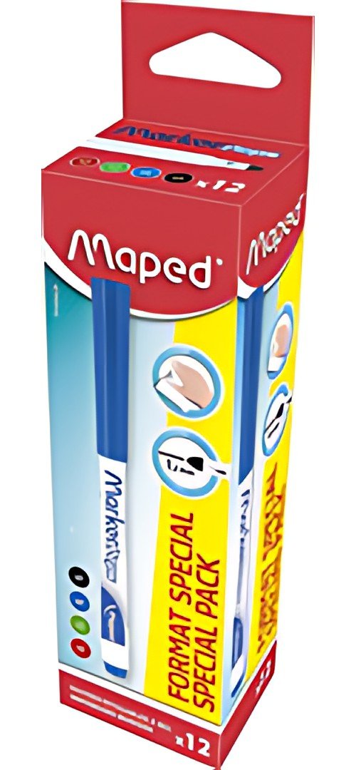 Maped Feutre à tableau blanc Marker'Peps, pack promo de 12