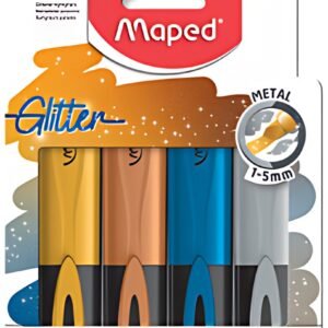 Maped Surligneur GLITTER METAL, étui de 4