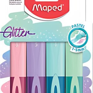 Maped Surligneur Glitter PASTEL, étui carton de 4