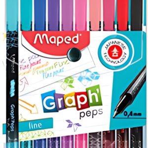Maped Fineliner Graph'Peps Premium, étui de 20 en plastique