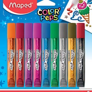 Maped Colle pailletée COLOR'PEPS, 9 x 10,5 ml, carte blister
