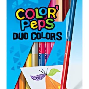 Maped Crayons bicolores COLOR'PEPS DUO, triangulaire, étui