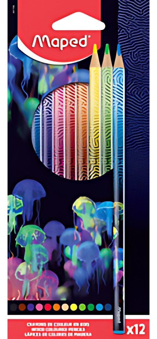 Maped Crayon de couleur DEEPSEA PARADISE, étui carton de 12
