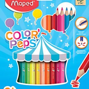 Maped my first Crayons de couleur COLOR'PEPS JUMBO, étui 18