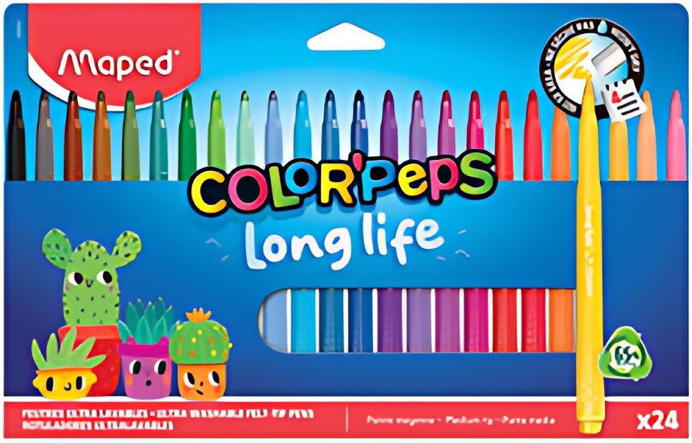 Maped Feutre COLOR'PEPS Long Life 2, étui carton de 24