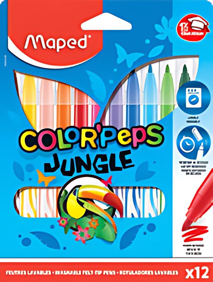 Maped Feutre COLOR'PEPS Jungle, étui en carton de 12