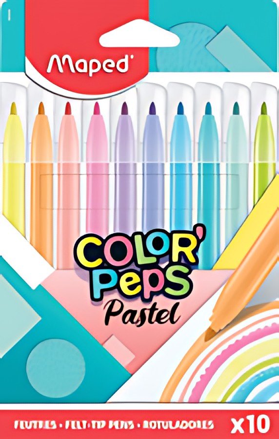 Maped Feutre COLOR'PEPS Pastel, étui carton de 10