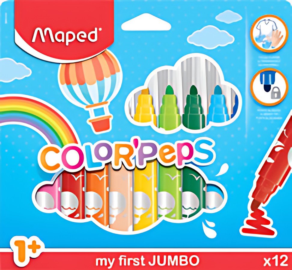 Maped my first Feutre COLOR'PEPS JUMBO, étui carton de 12