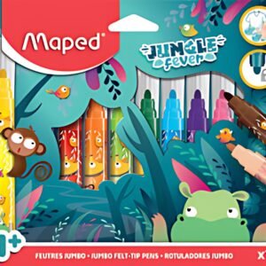 Maped Feutre JUNGLE fever JUMBO, étui en carton de 12