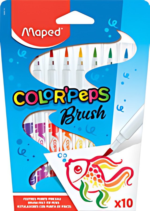 Maped Feutre COLOR'PEPS Brush, étui en carton de 10