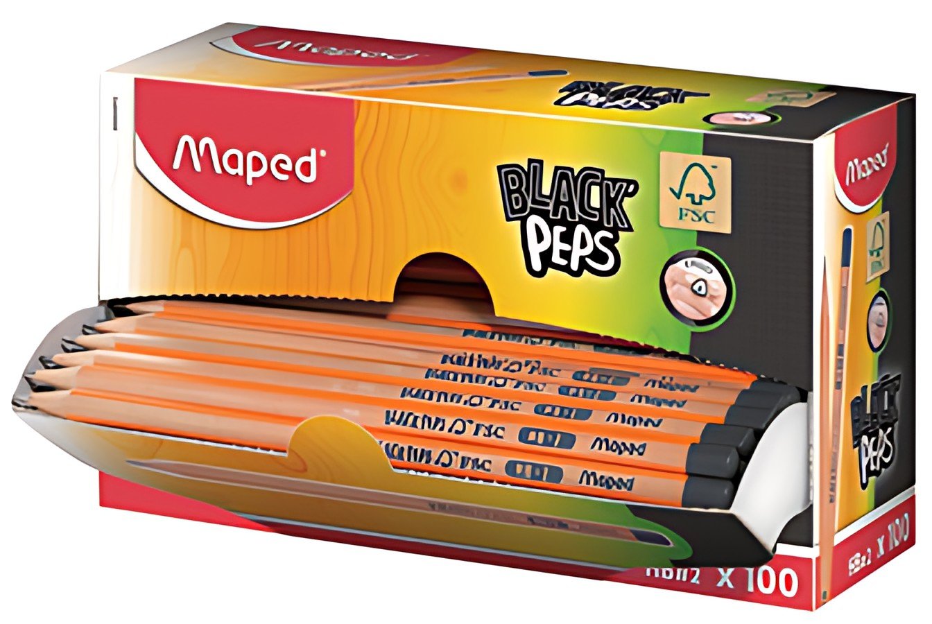Maped Crayon BLACK'PEPS, degré de dureté: HB, présentoir