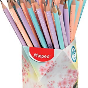 Maped Crayon BLACK'PEPS PASTEL, dureté : HB, pot de 72