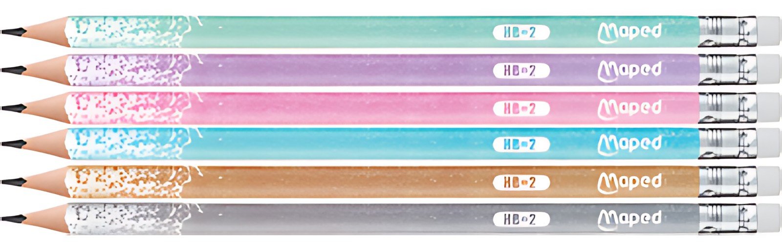 Maped Crayon graphite bois HB GLITTER, avec gomme