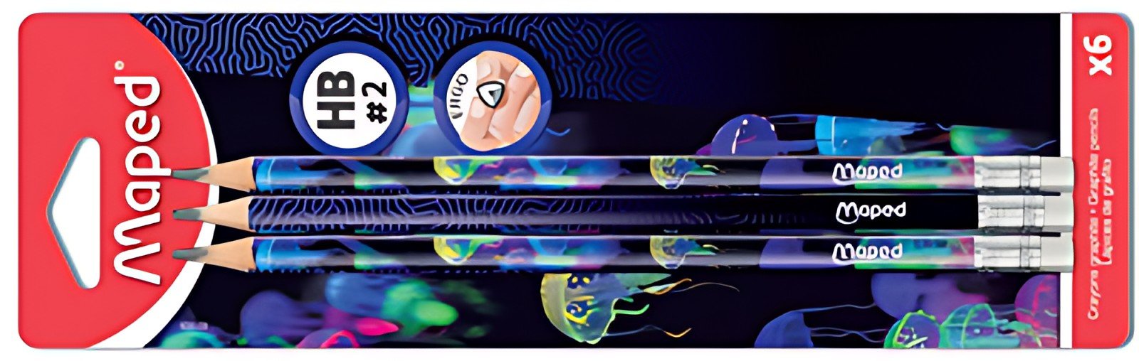 Maped Crayon de papier DEEPSEA PARADISE, avec gomme, HB