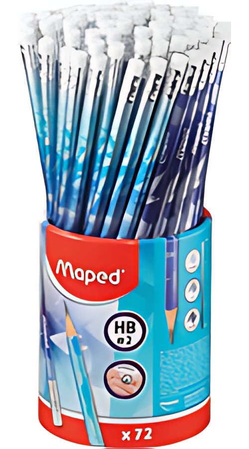 Maped Crayon de papier ARCTIC, avec gomme, HB, pot de 72