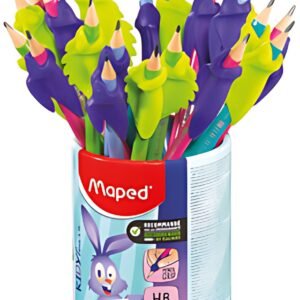 Maped Crayon de papier, avec gomme & guide-doigt, pot de 22