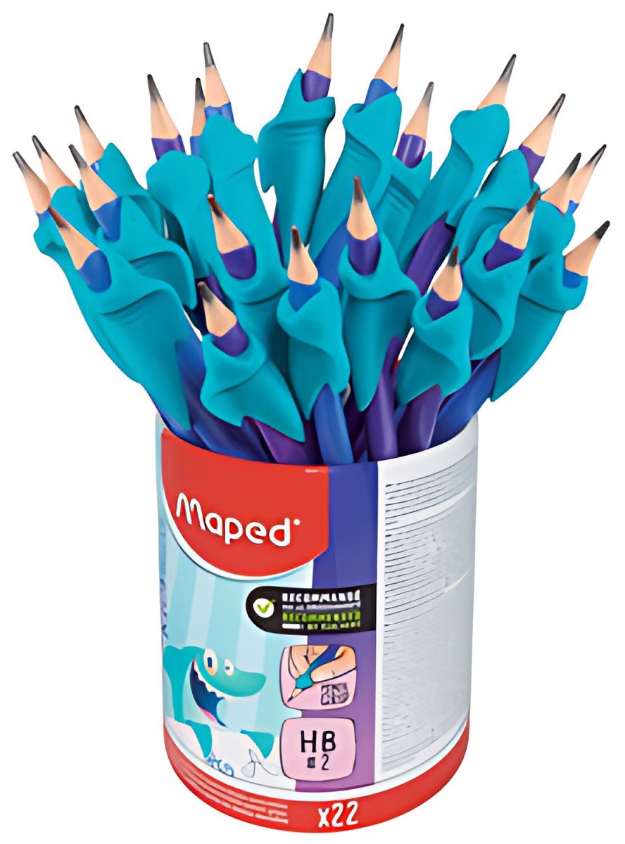 Maped Crayon de papier avec guide-doigt, pot de 22