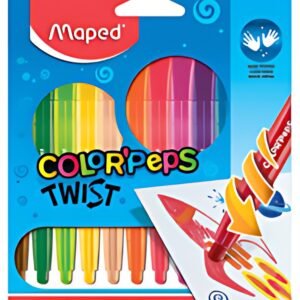 Maped Crayon de cire COLOR'PEPS TWIST, 12 en blister