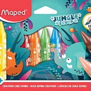 Maped Crayon cire JUNGLE fever JUMBO, étui en carton de 12