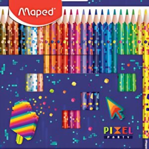Maped Crayon de couleur PIXEL PARTY, étui carton de 24