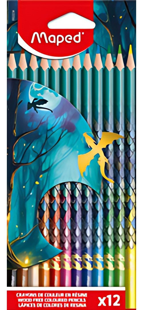 Maped Crayon de couleur triangulaire DRAGON, étui de 12