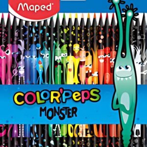 Maped Crayon de couleur COLOR'PEPS MONSTER, étui de 24