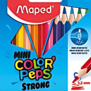 Maped Crayon de couleur COLOR'PEPS STRONG MINI, étui de 12